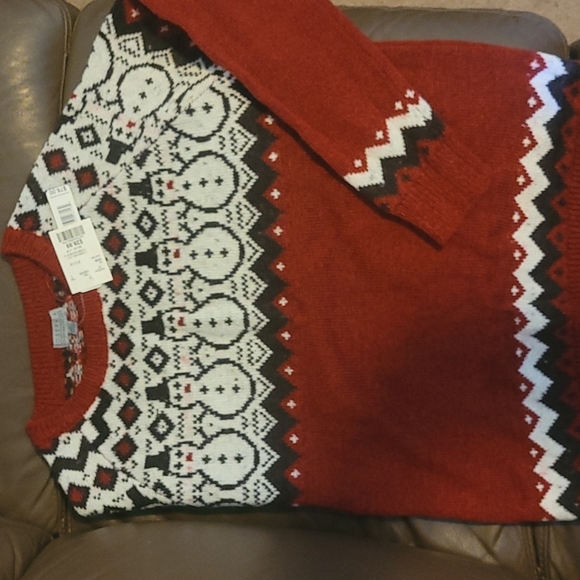 Women's Snowman Christmas sweater Women sz L - Picture 1 of 3